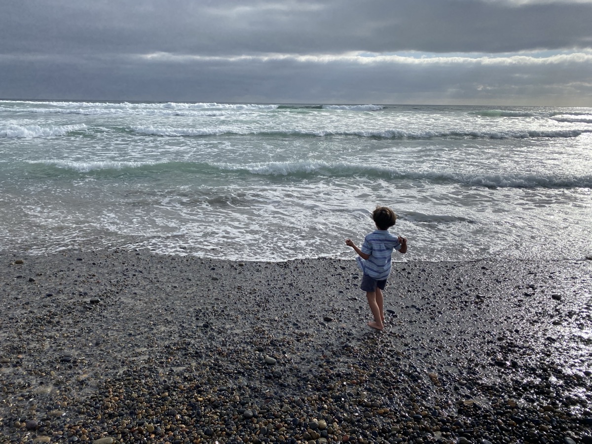 Family day at the beach