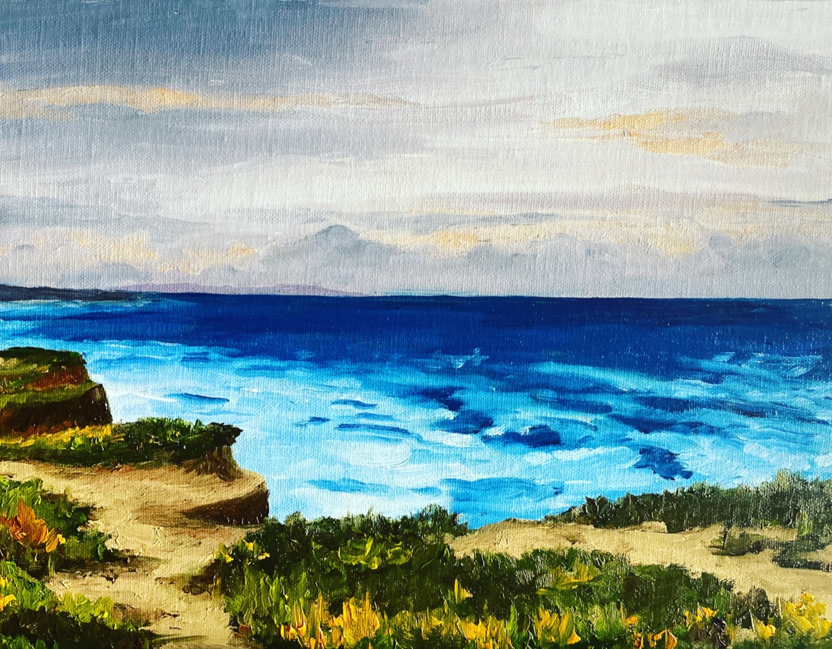 Ocean bluffs painting